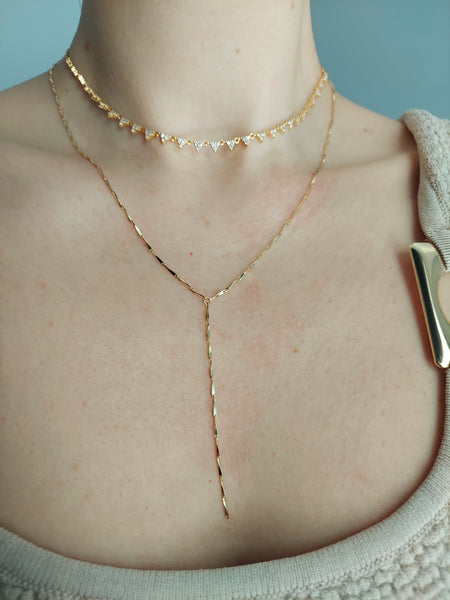 Thin Drop Y- Necklace