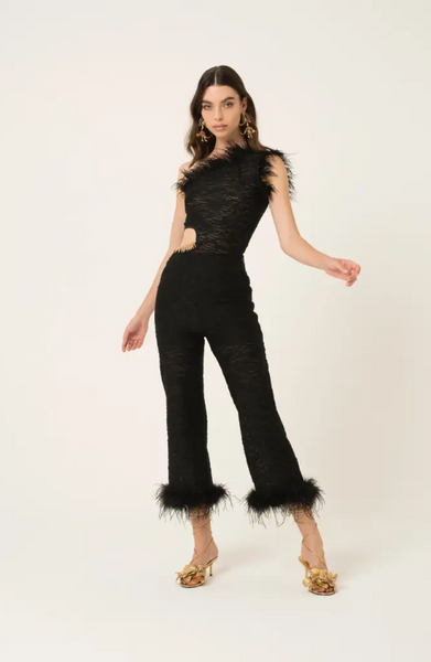 Black Feather Bodysuit