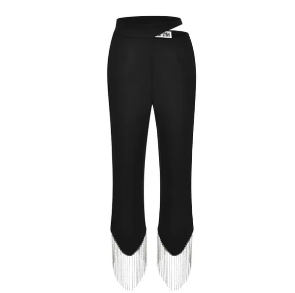 Black Pants With Fringing