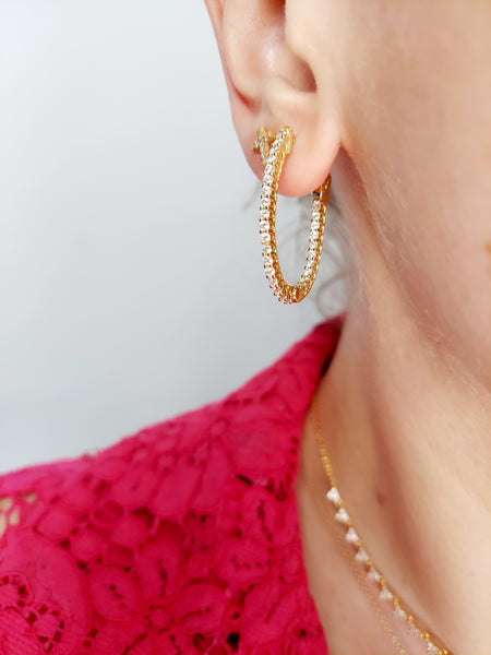 Oval Hoops Gold