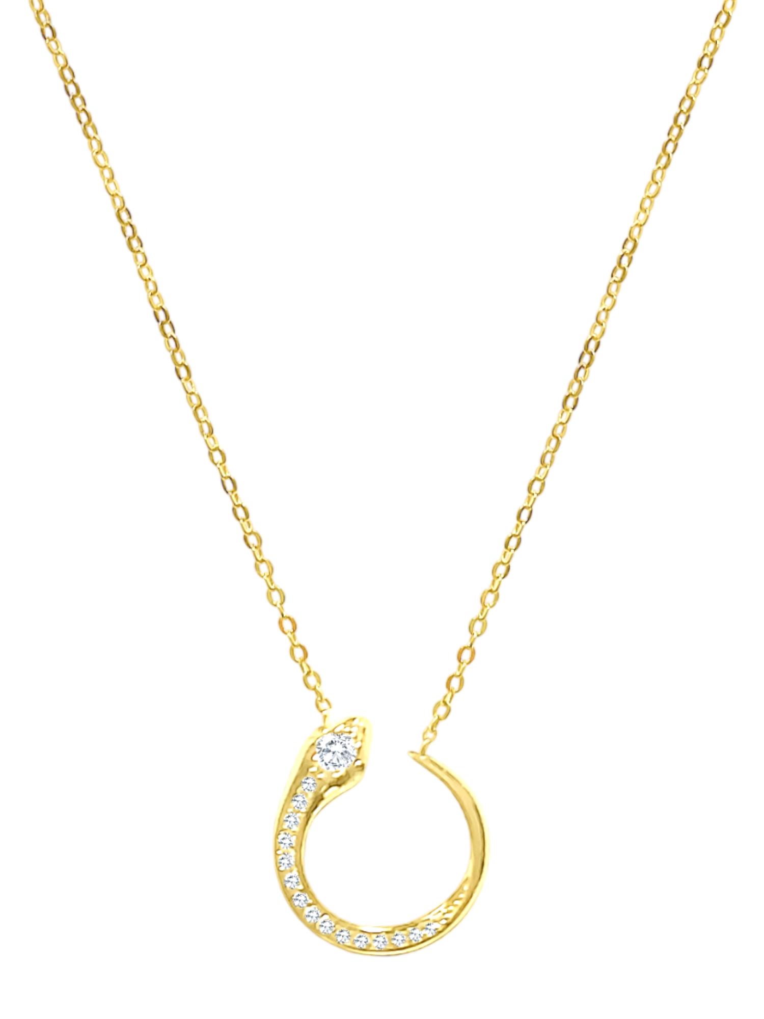 Snake Moon Gold Necklace