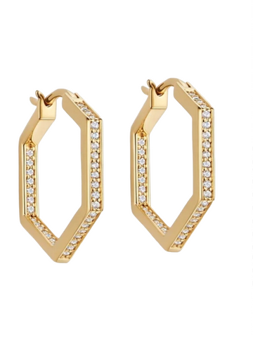 Small Diamond Hoop Earrings